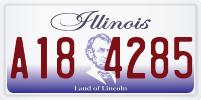 IL license plate A184285