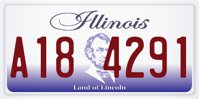 IL license plate A184291