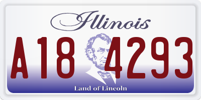 IL license plate A184293
