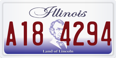 IL license plate A184294