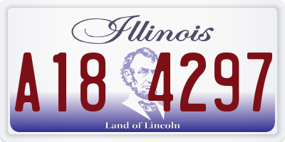 IL license plate A184297