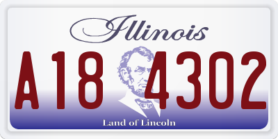 IL license plate A184302