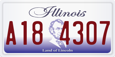 IL license plate A184307