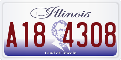 IL license plate A184308