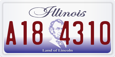 IL license plate A184310