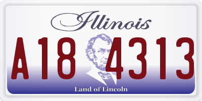 IL license plate A184313