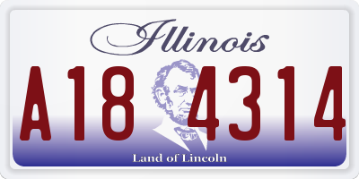 IL license plate A184314