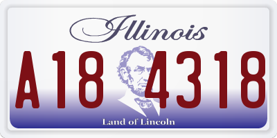 IL license plate A184318