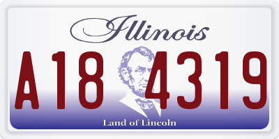 IL license plate A184319