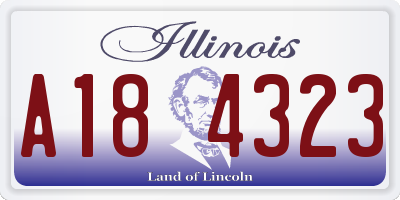 IL license plate A184323