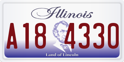 IL license plate A184330