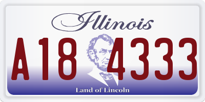 IL license plate A184333