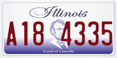IL license plate A184335