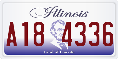 IL license plate A184336