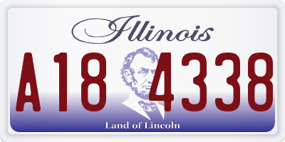IL license plate A184338