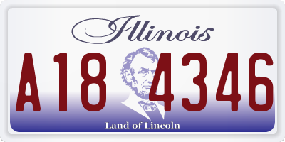 IL license plate A184346