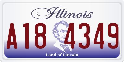 IL license plate A184349