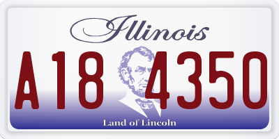 IL license plate A184350