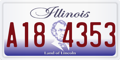 IL license plate A184353