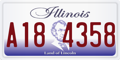 IL license plate A184358