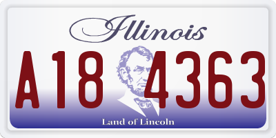 IL license plate A184363