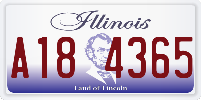 IL license plate A184365