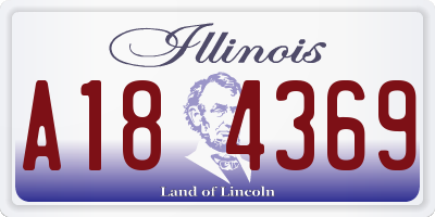 IL license plate A184369
