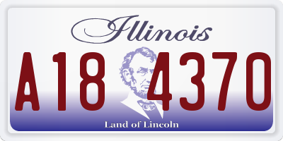 IL license plate A184370