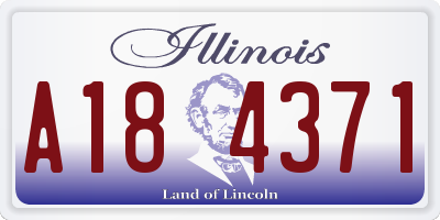 IL license plate A184371