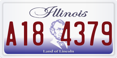 IL license plate A184379