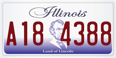 IL license plate A184388