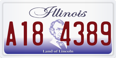 IL license plate A184389