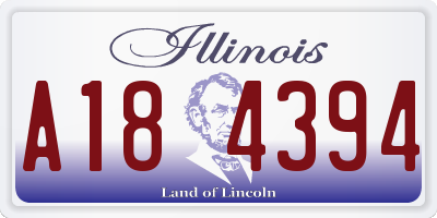 IL license plate A184394