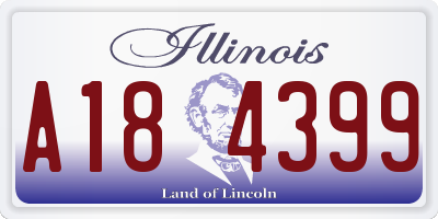 IL license plate A184399