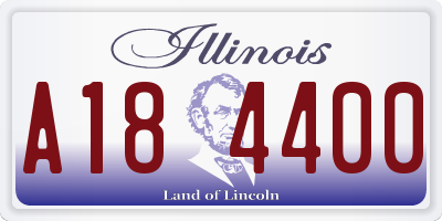 IL license plate A184400