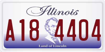 IL license plate A184404
