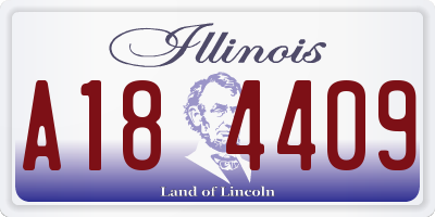IL license plate A184409