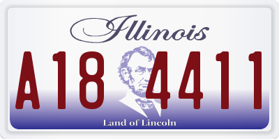 IL license plate A184411