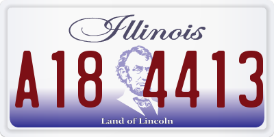 IL license plate A184413