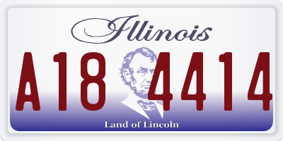 IL license plate A184414