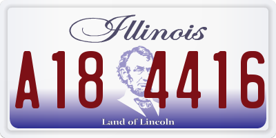 IL license plate A184416