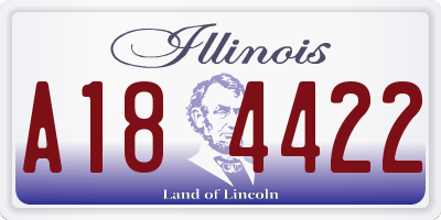 IL license plate A184422