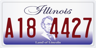 IL license plate A184427
