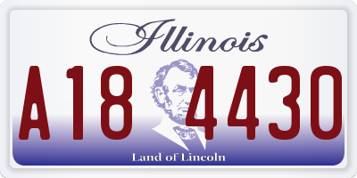IL license plate A184430