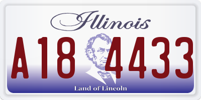 IL license plate A184433