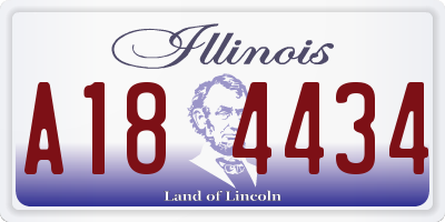 IL license plate A184434