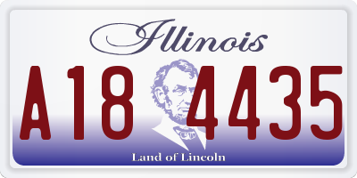 IL license plate A184435