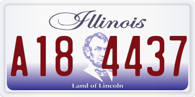 IL license plate A184437