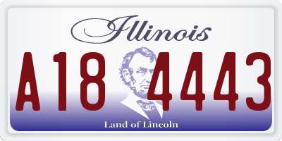IL license plate A184443