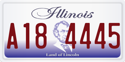 IL license plate A184445